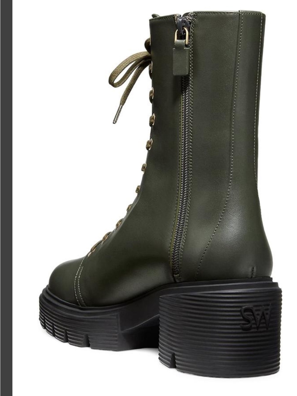 Stuart Weitzman Nisha Leather Lug-Sole Boots Size 6.5B - Picture 2 of 12